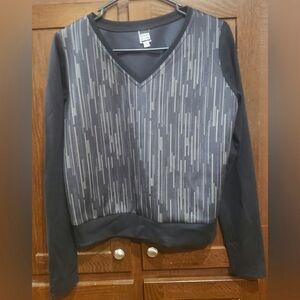 💥Anni Kuan Women Black/Gray Long Sleeve Top, Small, Worn Once 💥